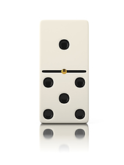 Image showing Domino game bone close up isolated