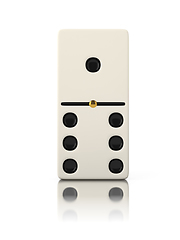 Image showing Domino game bone close up isolated