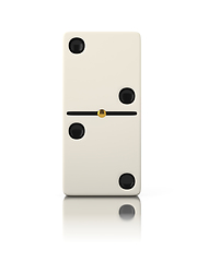 Image showing Domino game bone close up isolated