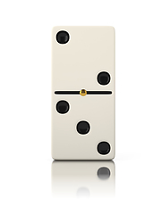 Image showing Domino game bone close up isolated