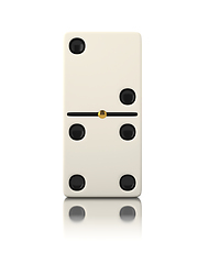 Image showing Domino game bone close up isolated