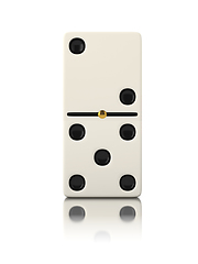 Image showing Domino game bone close up isolated