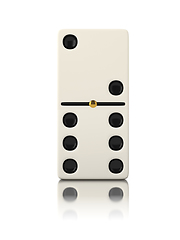 Image showing Domino game bone close up isolated