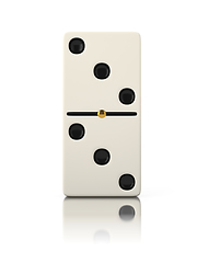 Image showing Domino game bone close up isolated