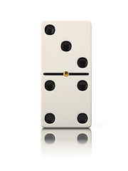 Image showing Domino game bone close up isolated