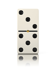 Image showing Domino game bone close up isolated