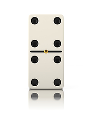 Image showing Domino game bone close up isolated