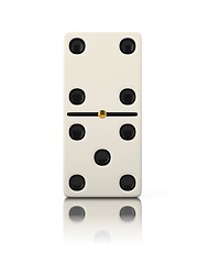 Image showing Domino game bone close up isolated