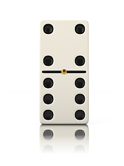 Image showing Domino game bone close up isolated