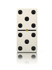 Image showing Domino game bone close up isolated