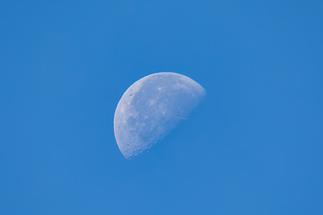 Image showing moon in the day time on blue sky