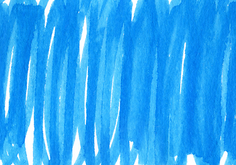 Image showing Abstract bright blue and white hand drawn background