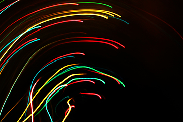 Image showing Abstract colorful motion background with blurred lights 