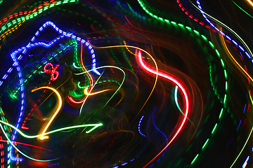 Image showing Abstract colorful motion lights background