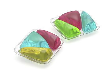 Image showing Colorful dishwashing pods