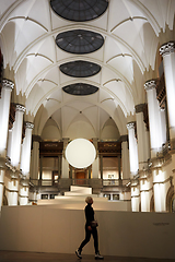 Image showing Stockholm, Sweden - November 6, 2018: Interior of Nordic Museum. It is dedicated to the cultural history and ethnography of Sweden.