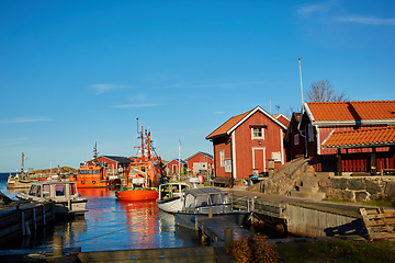Image showing The fishing boats at Stockholm Archipelago, Sweden