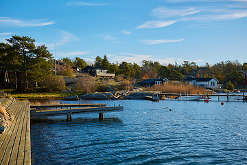 Image showing The fishing boats at Stockholm Archipelago, Sweden