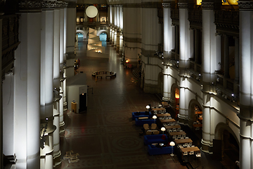 Image showing Stockholm, Sweden - November 6, 2018: Interior of Nordic Museum. It is dedicated to the cultural history and ethnography of Sweden.