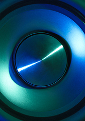 Image showing colorful loudspeaker detail