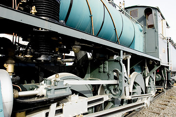 Image showing Old steam locomotive