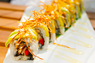 Image showing Japanese sushi rolls Maki Sushi