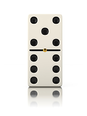 Image showing Domino game bone close up isolated