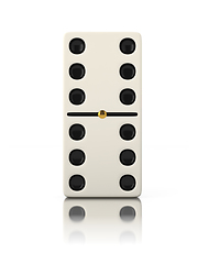 Image showing Domino game bone close up isolated