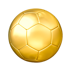 Image showing Golden soccer ball isolated