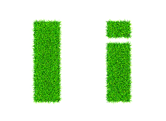 Image showing Grass letter I