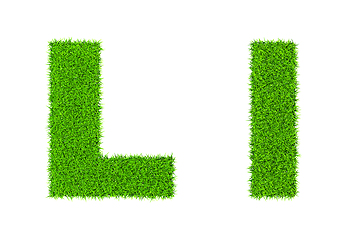 Image showing Grass letter L