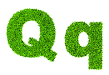 Image showing Grass letter Q
