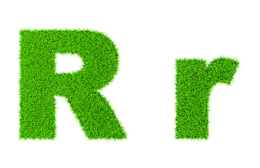 Image showing Grass letter R