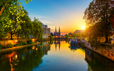 Image showing Strasbourg at sunrise France