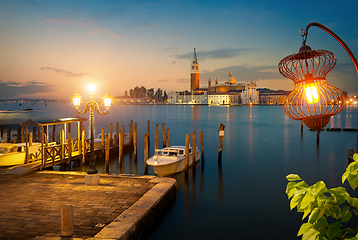 Image showing Sunset over San Marco square