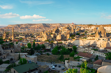 Image showing Sunset view of Cappadocia city