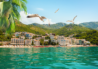 Image showing Sveti Stefan and its beach