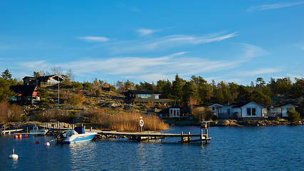 Image showing The fishing boats at Stockholm Archipelago, Sweden