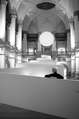 Image showing Stockholm, Sweden - November 6, 2018: Interior of Nordic Museum. It is dedicated to the cultural history and ethnography of Sweden.