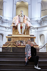 Image showing Stockholm, Sweden - November 6, 2018: Interior of Nordic Museum. It is dedicated to the cultural history and ethnography of Sweden.