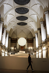 Image showing Stockholm, Sweden - November 6, 2018: Interior of Nordic Museum. It is dedicated to the cultural history and ethnography of Sweden.