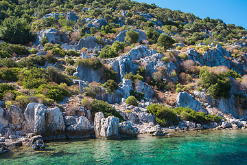 Image showing ancient city on the Kekova