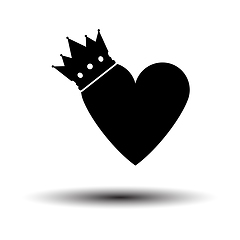 Image showing Valentine Heart Crown Icon