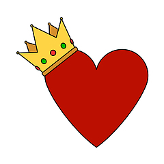 Image showing Valentine Heart Crown Icon