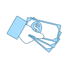 Image showing Hand Holding Money Icon