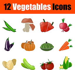 Image showing Vegetables Icon Set