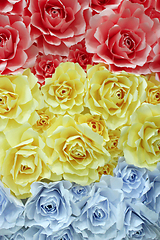 Image showing roses made from colored paper