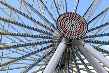 Image showing old carousel wheel 