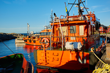 Image showing The fishing boats at Stockholm Archipelago, Sweden