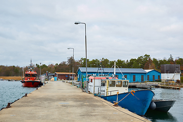 Image showing The fishing boats at Stockholm Archipelago, Sweden